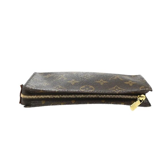 LOUIS VUITTON Logo BUCKET PM Pouch Bag Monogram Leather Brown France 05KB296 - Picture 5 of 13